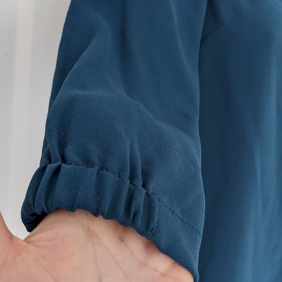 ARITZIA Babaton Rodrigo Off The Shoulder teal Blouse dark aqua green sMALL K1 - Picture 13 of 13